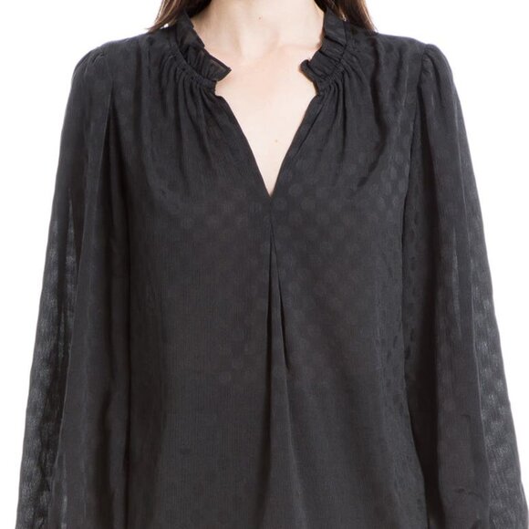 Max Studio Sheer Black Polka Dot Blouse – Feminine & Flowy - Picture 11 of 13